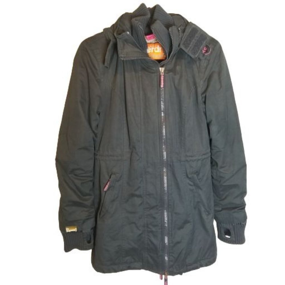 Superdry Mens XS Black Long Sleeve Full Zip Profes